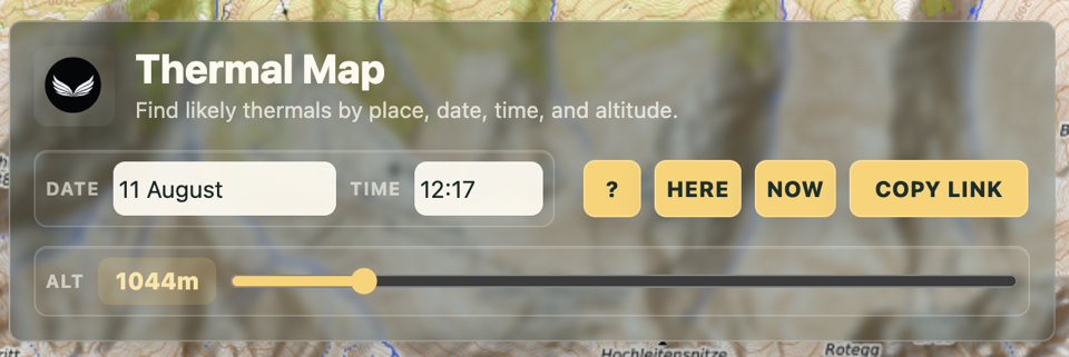 Refreshed desktop controls on the Thermal Map
